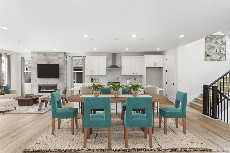 Furnished interior view inside a new home in Tribute at Lyric, Lone Tree (Image 10).