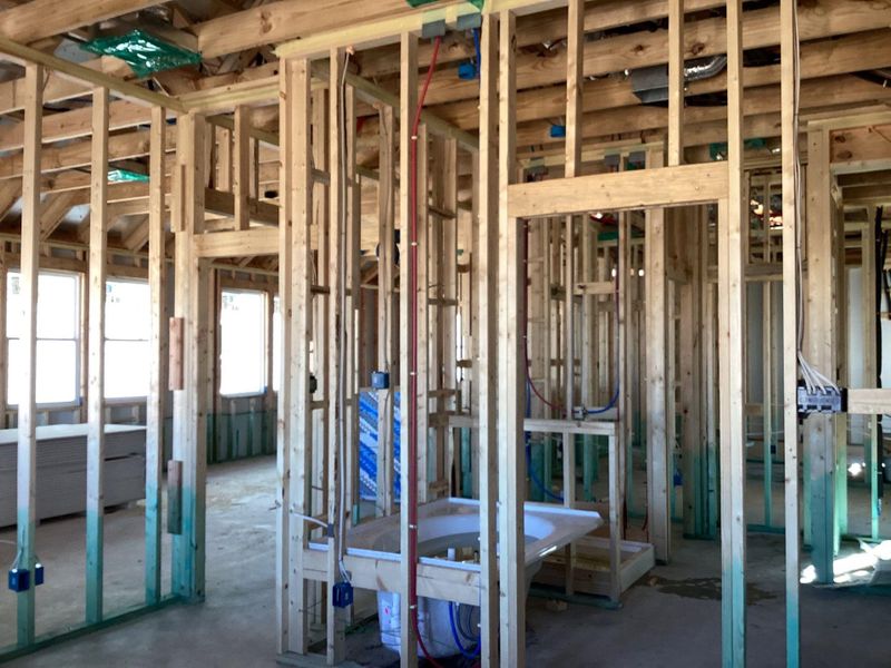 In-progress construction of a new home in The Homestead at Lariat, Liberty Hill, TX (Image 18). In-progress construction of a new home in The Homestead at Lariat, Liberty Hill, TX (Image 18).