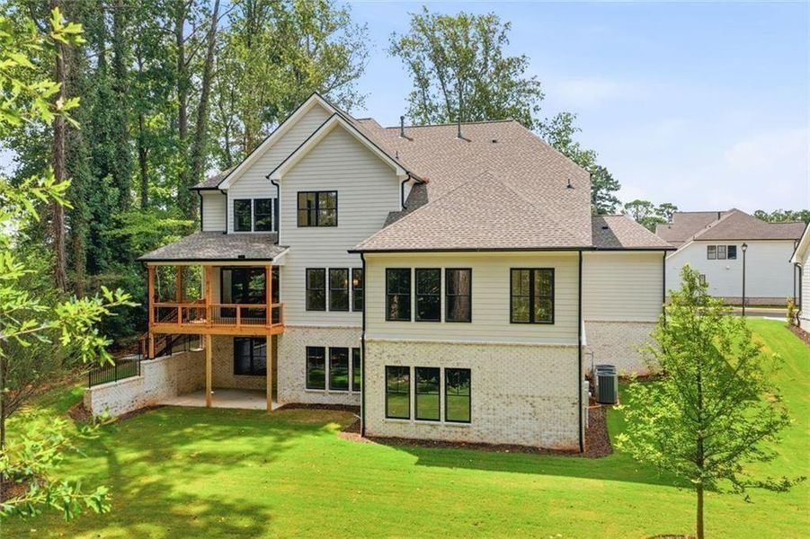 Exterior details and patio area of a home in , Atlanta (Image 38).