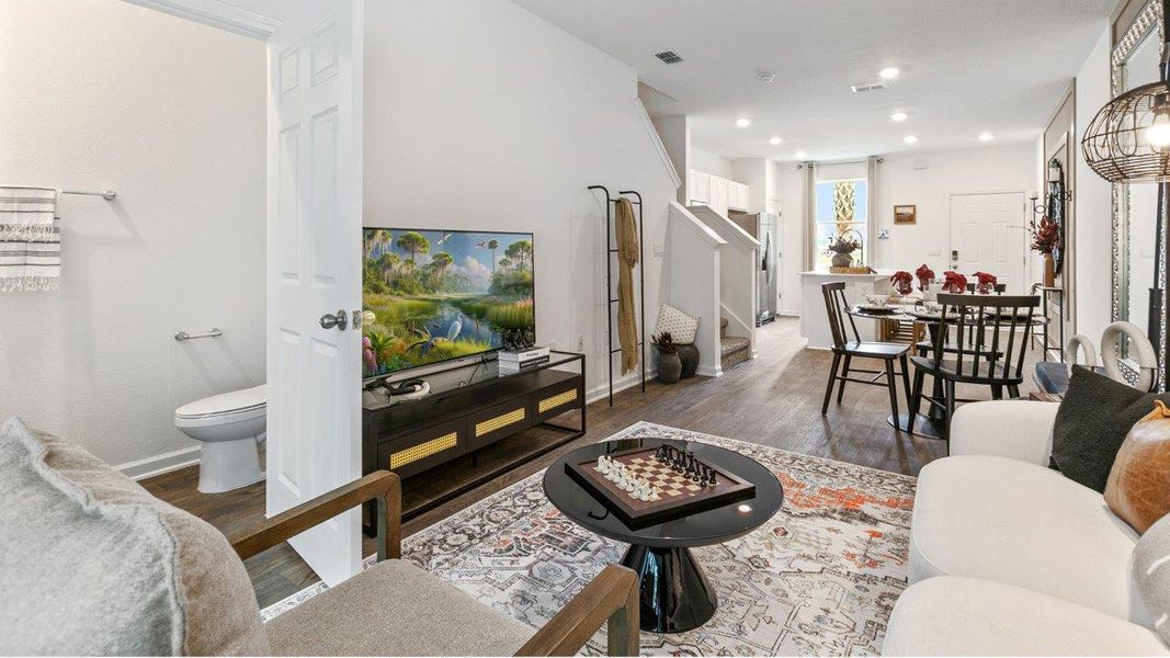 Representative furnished interior of a home built from the Osmond by D.R. Horton in Cordera Townhomes Express, St. Augustine (Image 10). Representative furnished interior of a home built from the Osmond by D.R. Horton in Cordera Townhomes Express, St. Augustine (Image 10).