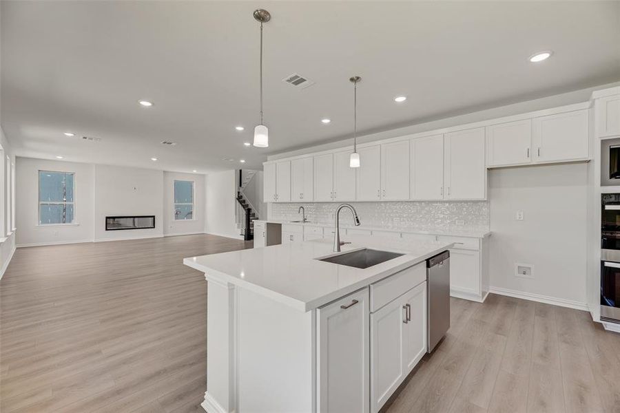 Furnished interior view inside a new home in Valencia On The Lake, Little Elm (Image 4).