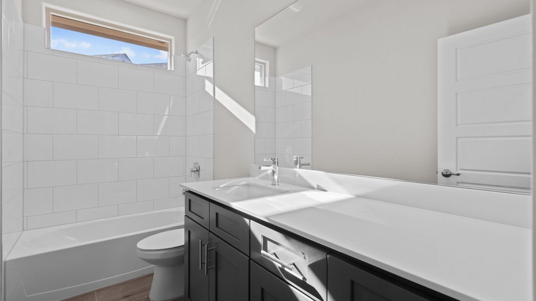 Representative furnished interior of a home built from the BLANCO by D.R. Horton in Northwest Passage, Midland (Image 8). Representative furnished interior of a home built from the BLANCO by D.R. Horton in Northwest Passage, Midland (Image 8).