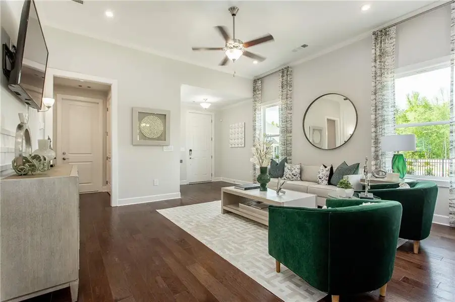Furnished interior view inside a new home in , Hoschton (Image 27).