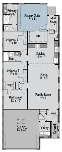 2D floor plan layout of this home in Reunion, Rhome, TX (Image 1). 2D floor plan layout of this home in Reunion, Rhome, TX (Image 1).