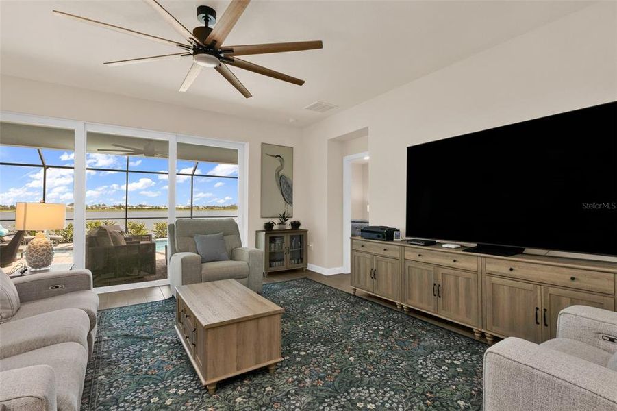 Furnished interior view inside a new home in Palm Lake at Coco Bay, Englewood (Image 10). Furnished interior view inside a new home in Palm Lake at Coco Bay, Englewood (Image 10).