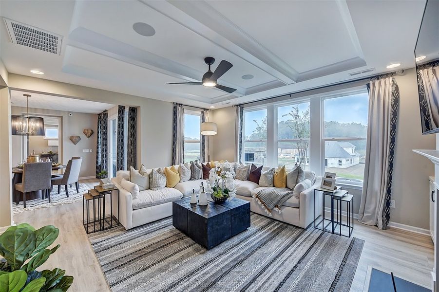 Representative furnished interior of a home built from the Pikewood by Taylor Morrison in Walden Woodlands, Huntersville (Image 16). Representative furnished interior of a home built from the Pikewood by Taylor Morrison in Walden Woodlands, Huntersville (Image 16).