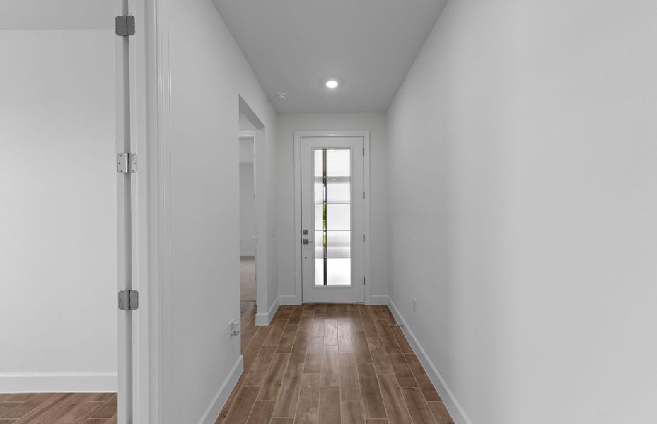 Inviting foyer to flex room