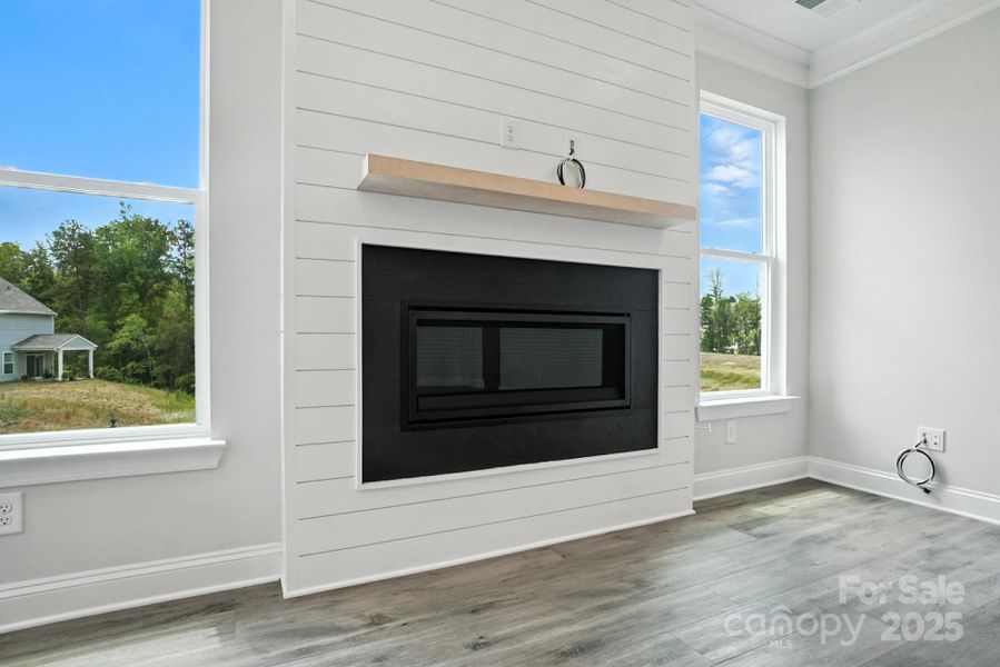 Front exterior of a new home in Hampton Woods, Charlotte, NC, highlighting curb appeal (Image 24).