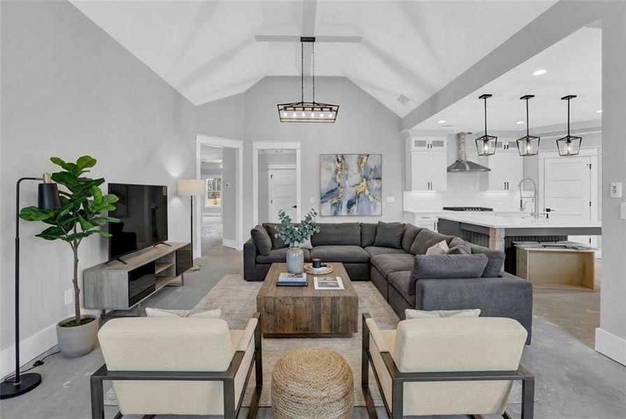 Furnished interior view inside a new home in , Holly Springs (Image 8).