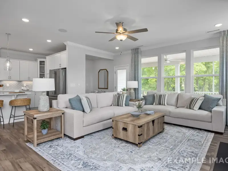 Furnished interior view inside a new home in Addison West, Holly Springs (Image 3).