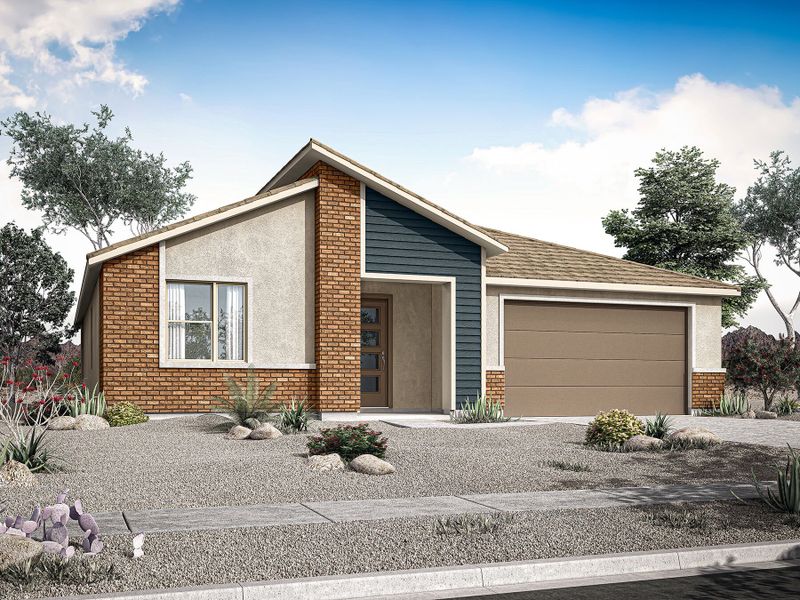 Representative exterior photo of a completed home built from the Ash by Mattamy Homes in Bella Vista Farms, Queen Creek, AZ (Image 17). Representative exterior photo of a completed home built from the Ash by Mattamy Homes in Bella Vista Farms, Queen Creek, AZ (Image 17).