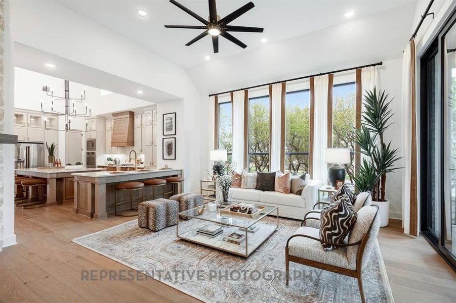 Furnished interior view inside a new home in Mustang Lakes: 60ft. lots, Celina (Image 14).