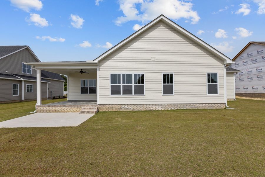 Representative exterior photo of a completed home built from the Haddock by Bill Clark Homes in Laurel Oaks, Greenville, NC (Image 30).