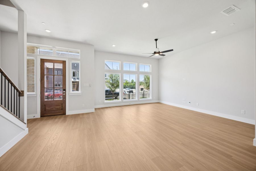 Representative unfurnished interior of a home built from the Washington by Centre Living Homes in Newman Village Townhomes, Frisco (Image 14).