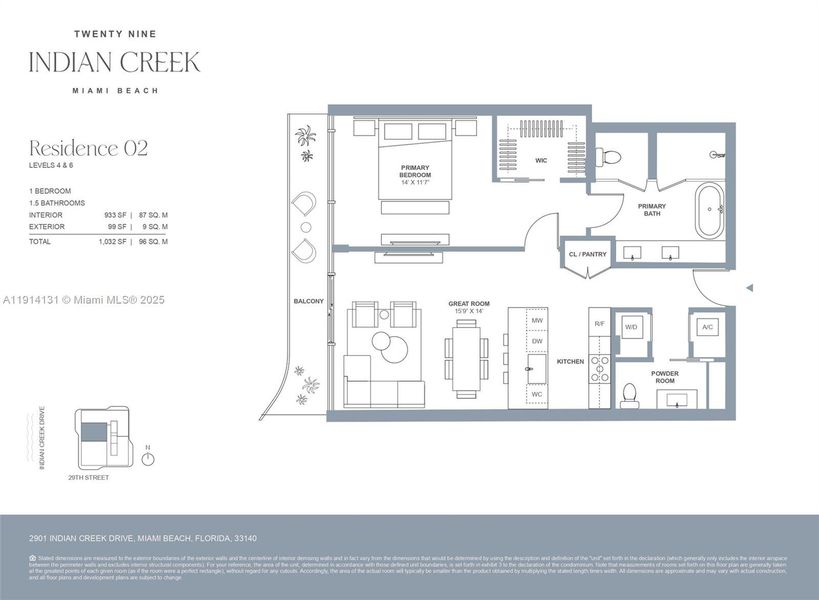 2D floor plan layout of this home in , Miami Beach, FL (Image 3).
