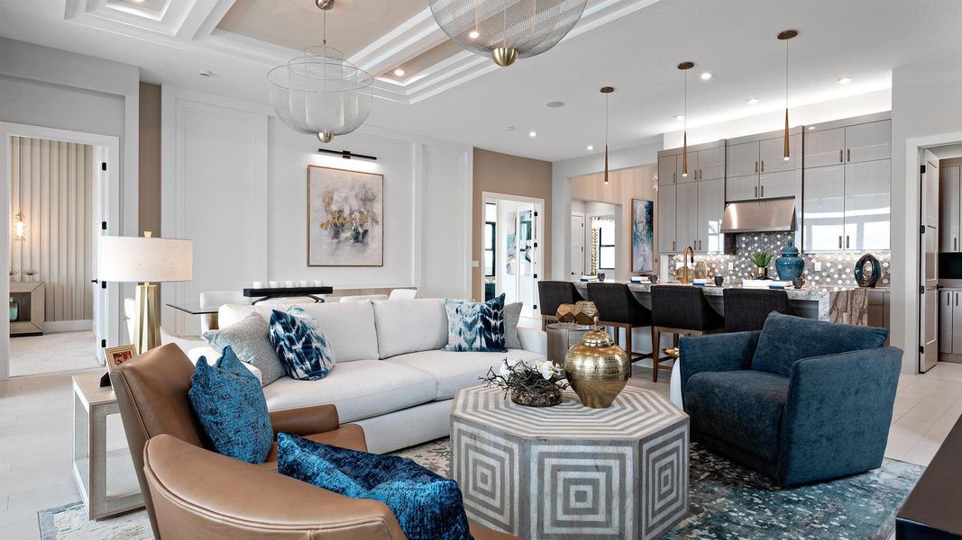 Furnished interior view inside a new home in , Palm Beach Gardens (Image 4). Furnished interior view inside a new home in , Palm Beach Gardens (Image 4).