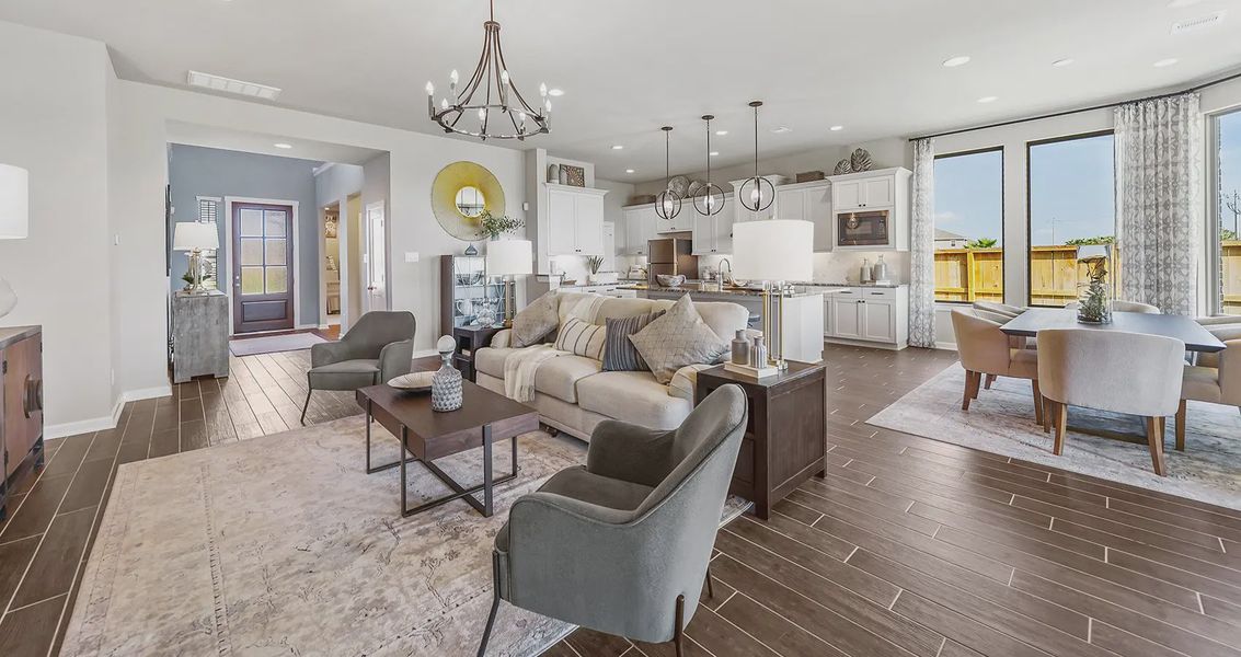 Representative furnished interior of a home built from the Gianna by Chesmar Homes in Jordan Ranch 55's, Fulshear (Image 14). Representative furnished interior of a home built from the Gianna by Chesmar Homes in Jordan Ranch 55's, Fulshear (Image 14).