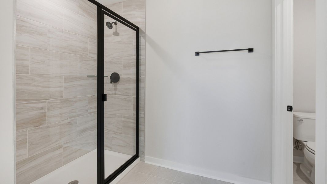 Shower in primary bathroom