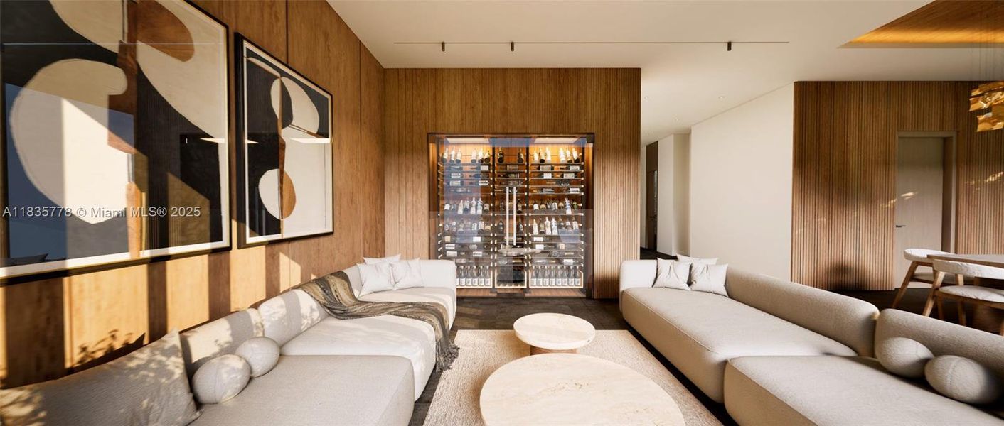 Furnished interior view inside a new home in , Miami Beach (Image 6). Furnished interior view inside a new home in , Miami Beach (Image 6).