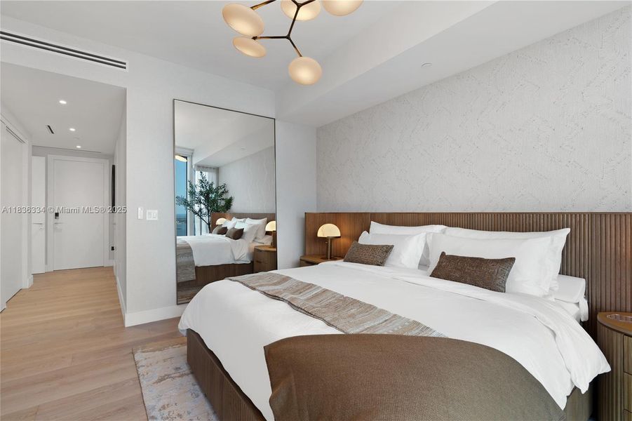 Furnished interior view inside a new home in Aston Martin Residences, Miami (Image 11).