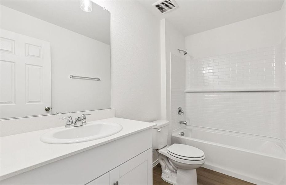 Upgraded secondary bathroom