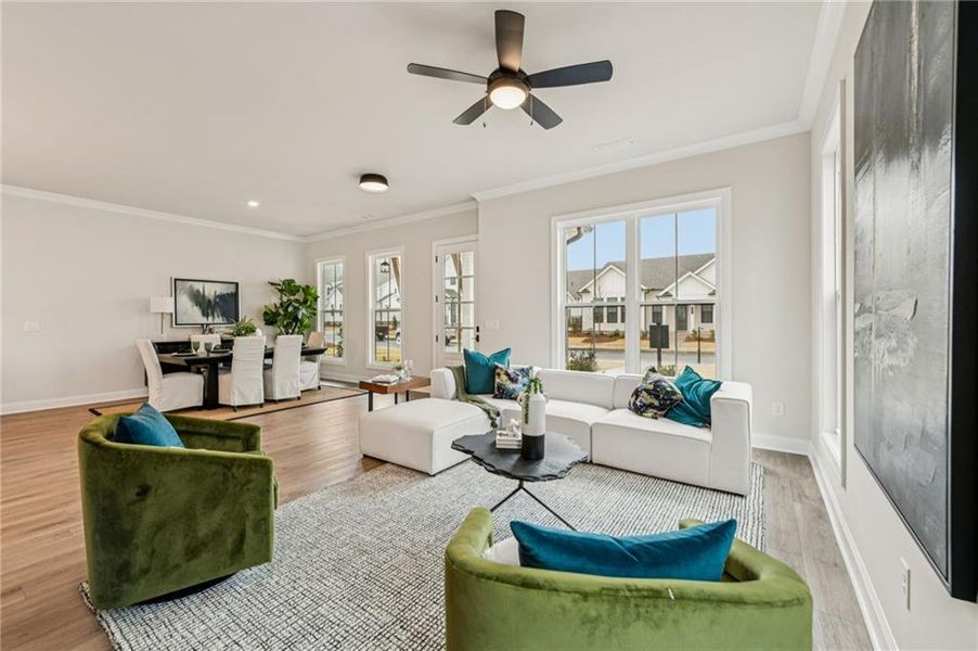Furnished interior view inside a new home in Promenade at Sawnee Village, Cumming (Image 35).