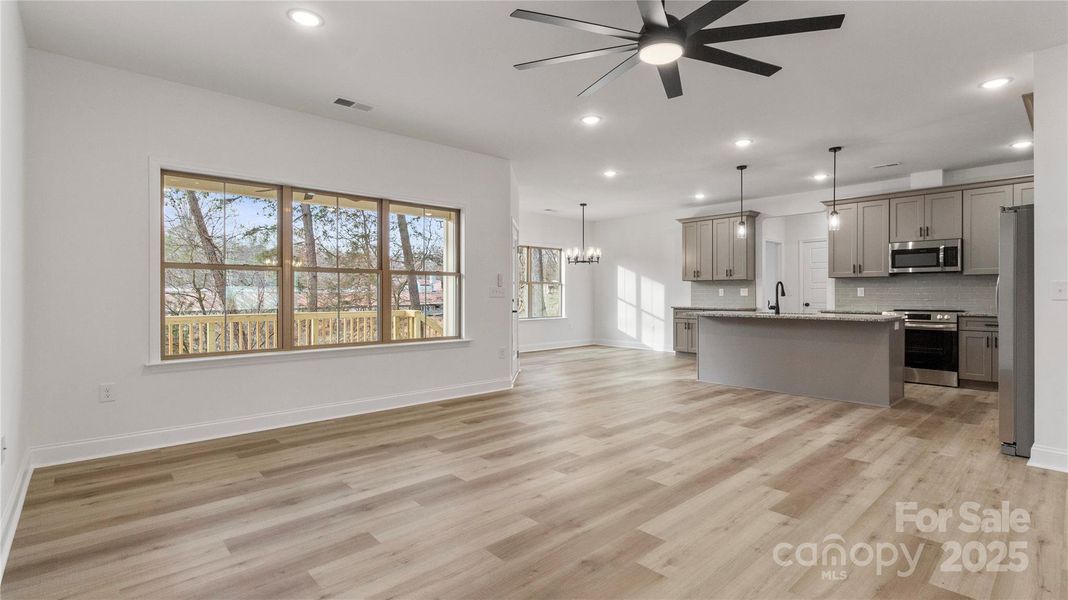 Plenty of natural light in this open floor plan