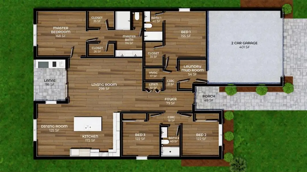 2D floor plan layout of this home in , Beverly Hills, FL (Image 4).