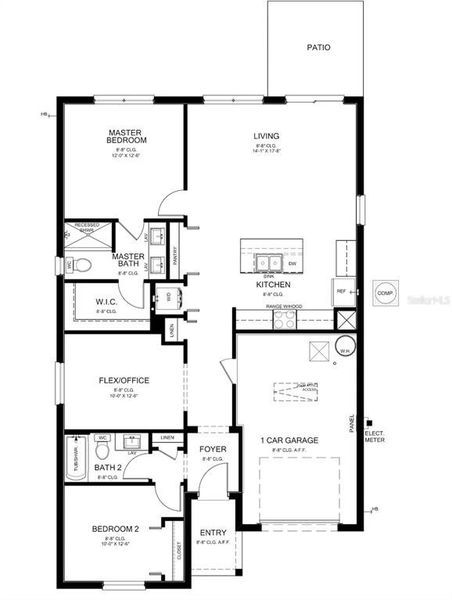 2D floor plan layout of this home in , Sebring, FL (Image 3).