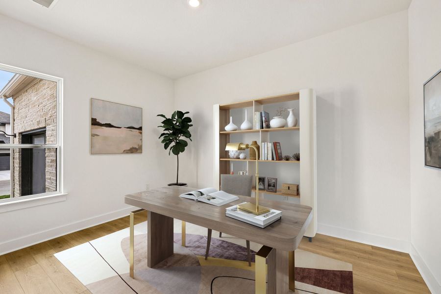 Furnished interior view inside a new home in Santa Rita Ranch, Liberty Hill (Image 11).
