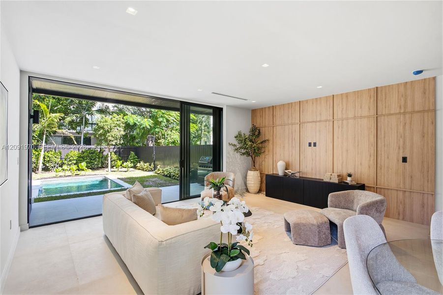 Furnished interior view inside a new home in , Miami (Image 11).