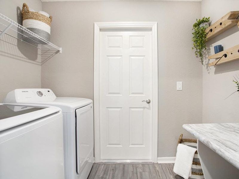 You`ll appreciate built-in convenience, such as this drop zone at the garage entry - Parsyn by Highland Homes