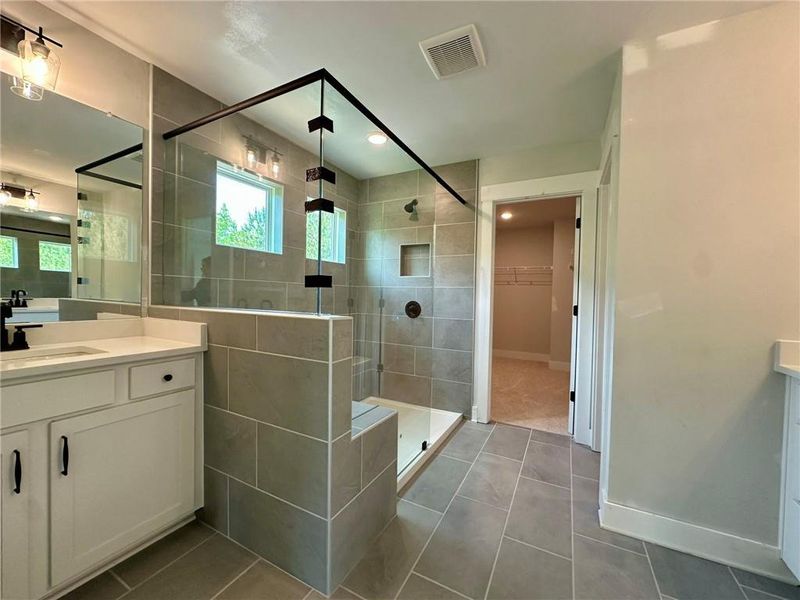 Furnished interior view inside a new home in Cambridge, Flowery Branch (Image 8). Furnished interior view inside a new home in Cambridge, Flowery Branch (Image 8).