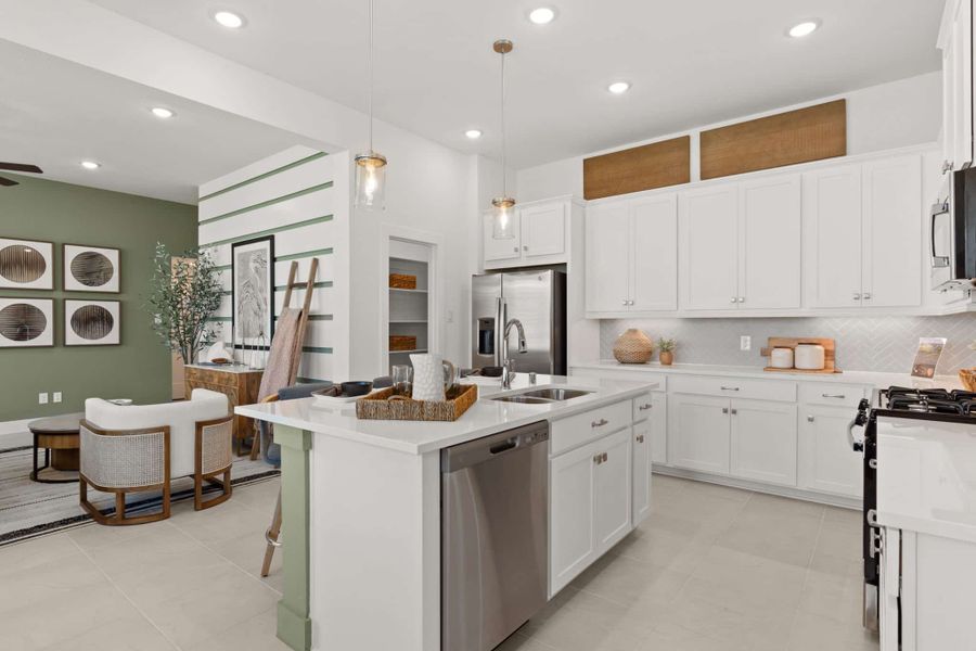 Furnished interior view inside a new home in Santa Rita Ranch, Liberty Hill (Image 26).