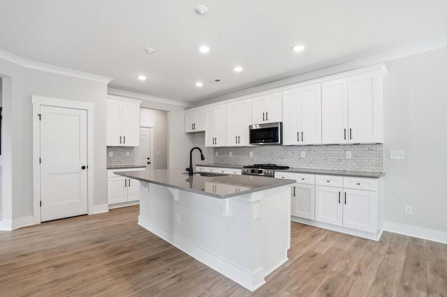 Furnished interior view inside a new home in Blythe Mill Townhomes, Waxhaw (Image 9). Furnished interior view inside a new home in Blythe Mill Townhomes, Waxhaw (Image 9).