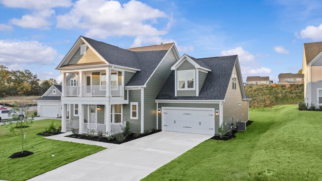 Superior exterior design with modern details and established charm