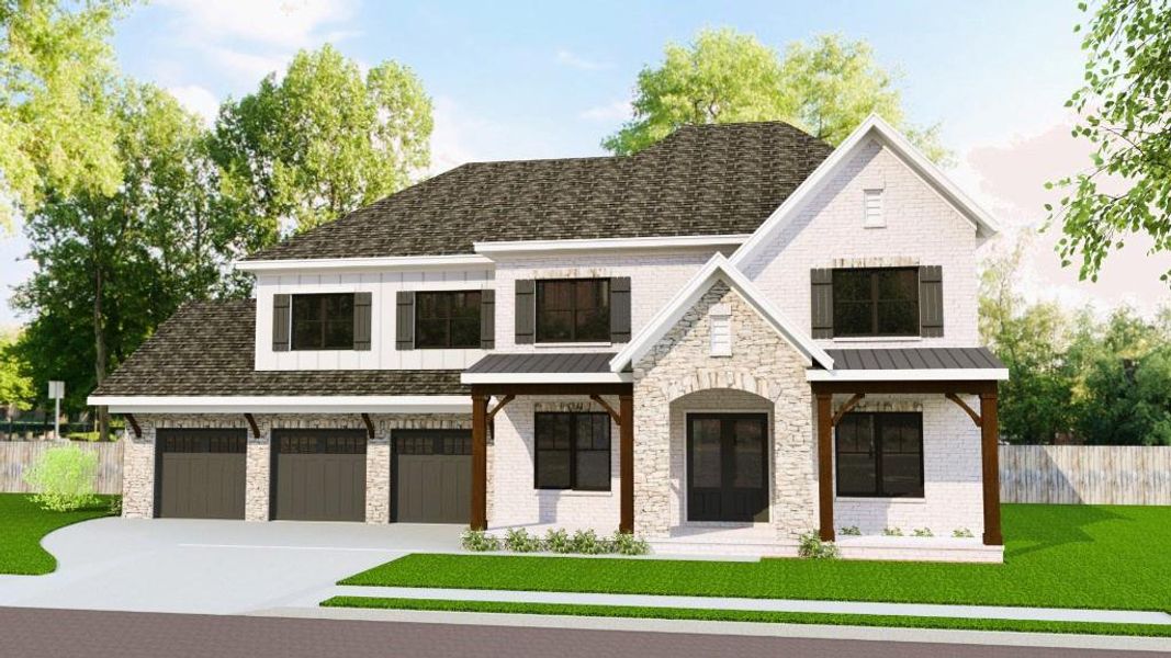 Front exterior of a new home in , Atlanta, GA, highlighting curb appeal (Image 2).