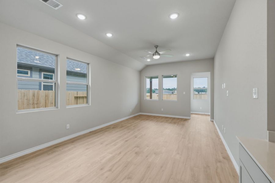 Living Room in the Cedar home plan by Trophy Signature Homes – REPRESENTATIVE PHOTO Living Room in the Cedar home plan by Trophy Signature Homes – REPRESENTATIVE PHOTO