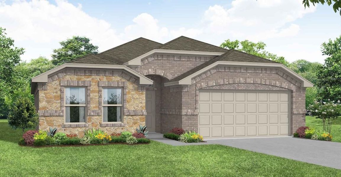 Representative exterior photo of a completed home built from the Cheyenne by Impression Homes in Terra Vella, Haslet, TX (Image 10).