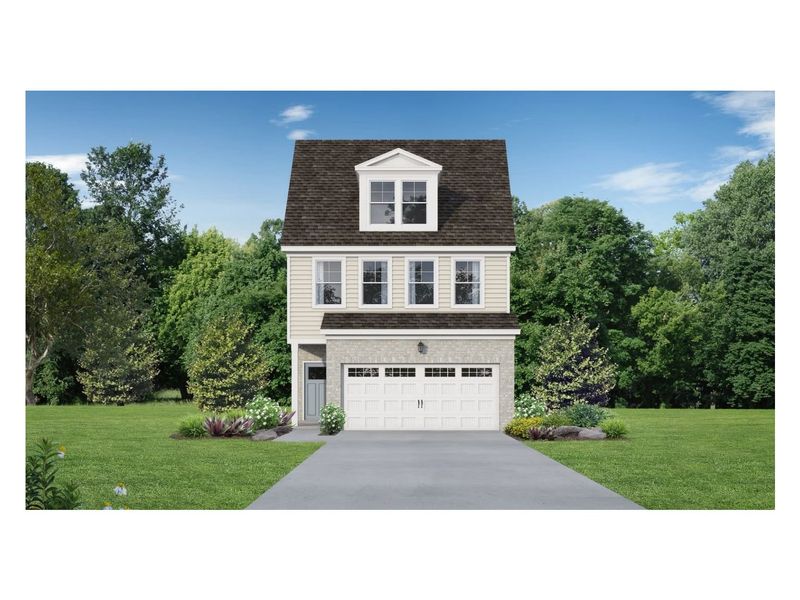 Front exterior of a new home in Lake Park Villas, Wylie, TX, highlighting curb appeal (Image 1).