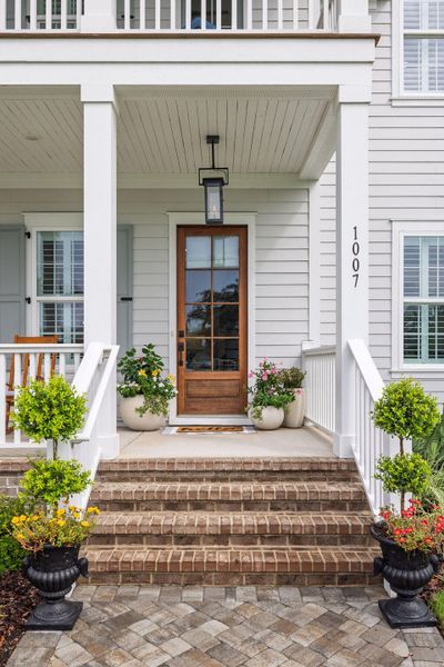 Exterior details and patio area of a home in The Settlement at Ashley Hall, Charleston (Image 26). Exterior details and patio area of a home in The Settlement at Ashley Hall, Charleston (Image 26).