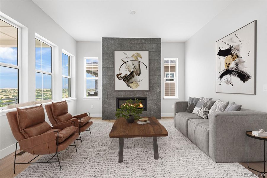 Furnished interior view inside a new home in Retreat at The Canyons, Castle Pines (Image 8).