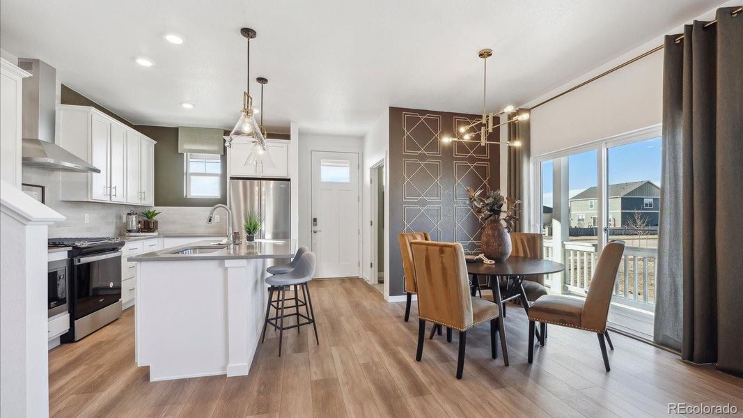 Furnished interior view inside a new home in Villas at Vantage, Berthoud (Image 7). Furnished interior view inside a new home in Villas at Vantage, Berthoud (Image 7).