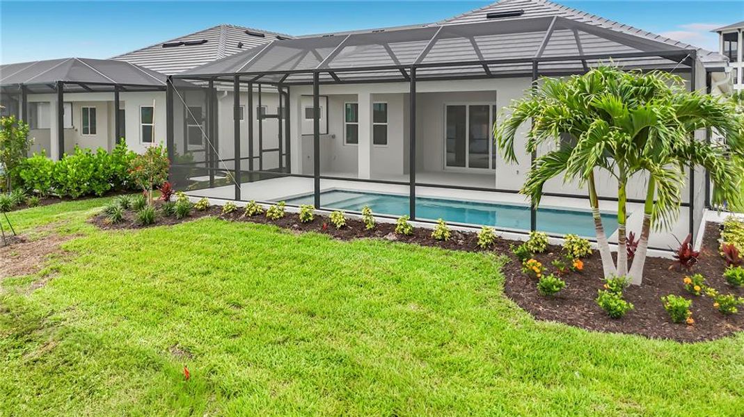 Exterior details and patio area of a home in Watercolor Place, Bradenton (Image 32).