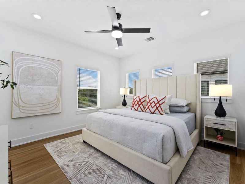 Furnished interior view inside a new home in , Houston (Image 8).