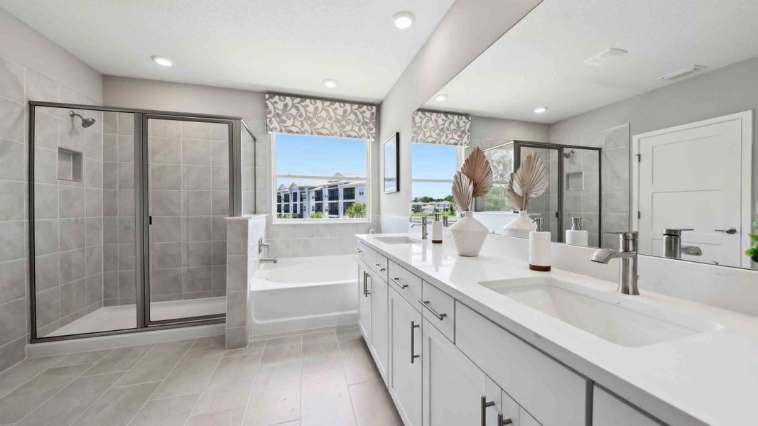 Representative furnished interior of a home built from the CORAL by D.R. Horton in Buchanan Trails, Newberry (Image 22).