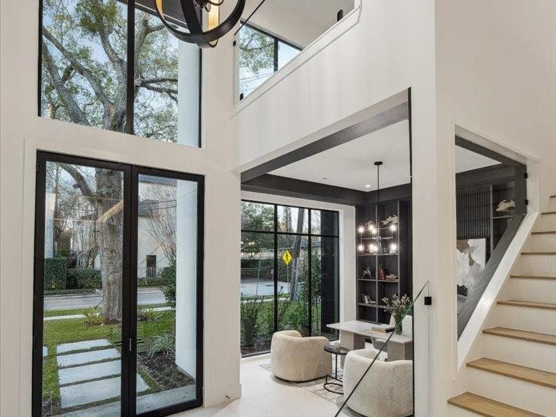 Another view of the beautiful entry showcases impressive scale, clean design