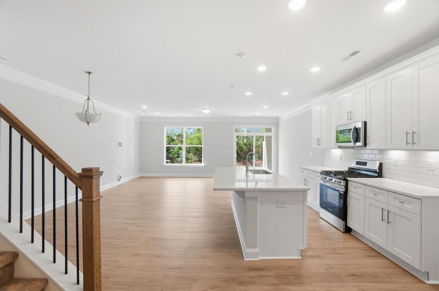 Furnished interior view inside a new home in Harrisburg Village Townhomes, Harrisburg (Image 15).