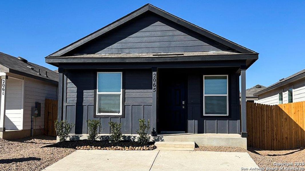 Front exterior of a new home in Sonora, San Antonio, TX, highlighting curb appeal (Image 1).