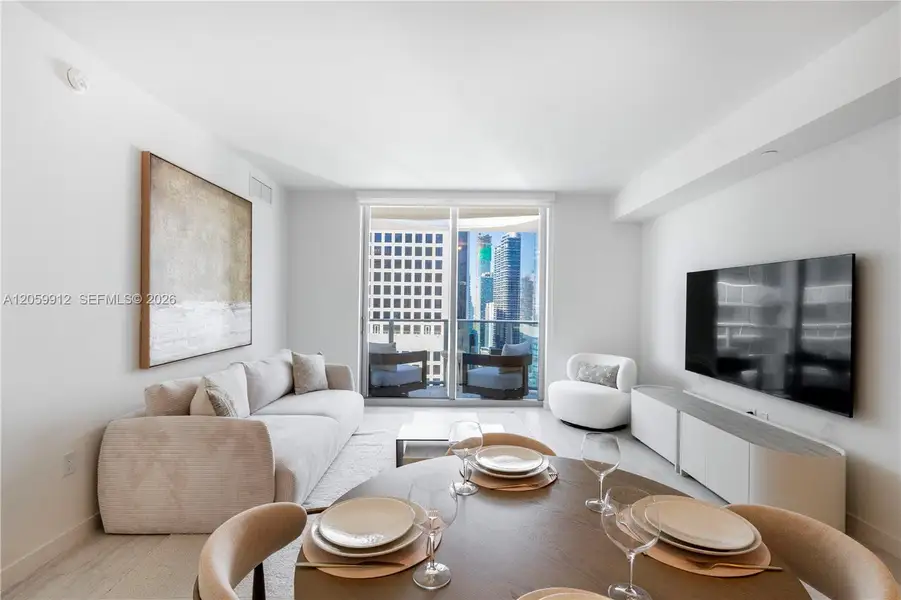 Furnished interior view inside a new home in , Miami (Image 12).